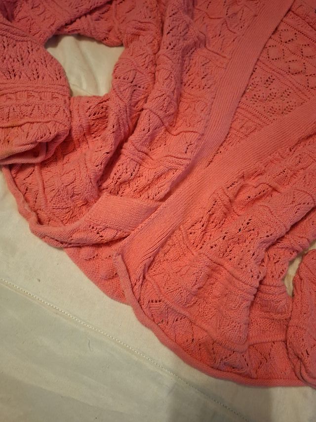 Cárdigan Zara Rosa Calado