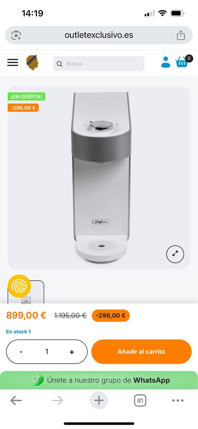 Purificador de agua Chef Plus