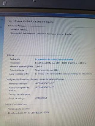 HP Compaq 6710b Windows 7 