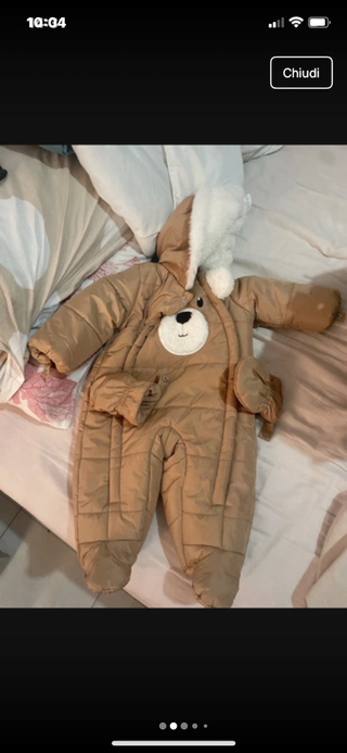 Tuta imbottita orsetto