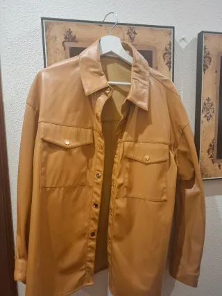 Sobrecamisa polipiel camel talla L