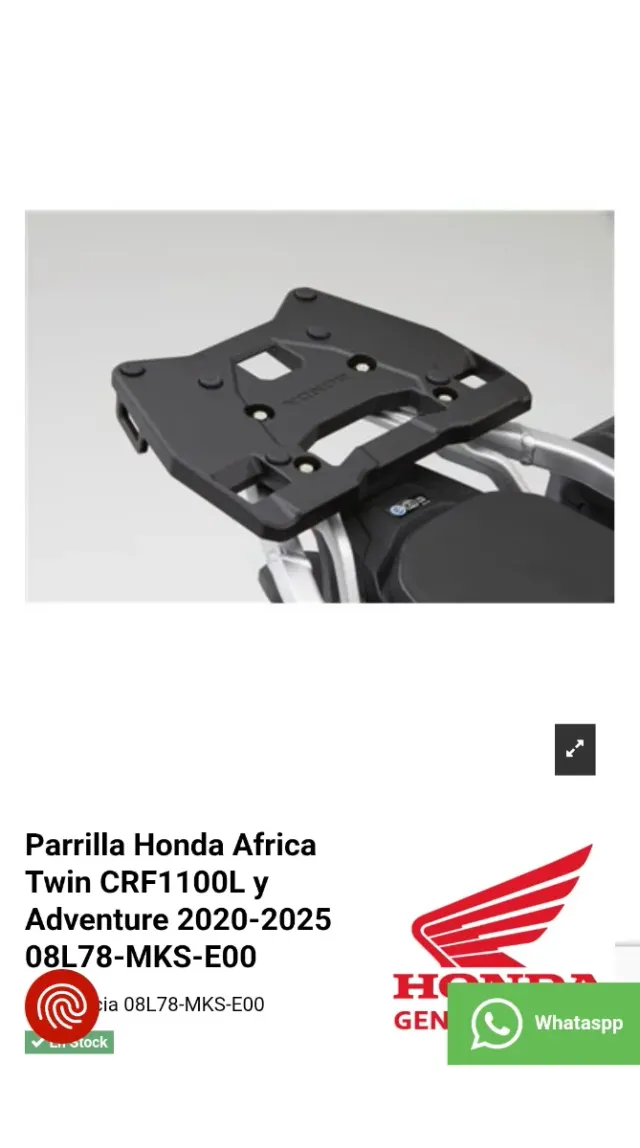 Parrilla Honda Africa Twin CRF1100L 20-25