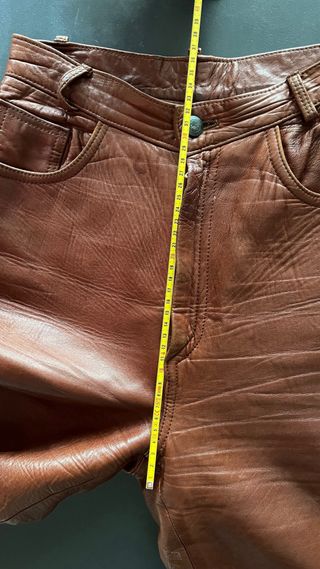 Pantalón Piel Vintage Marrón