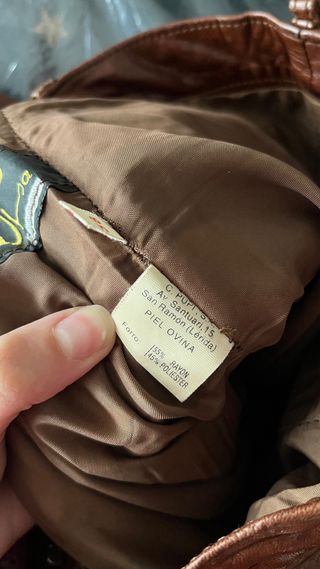 Pantalón Piel Vintage Marrón