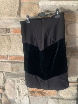 Gonna nera e verde taglia 46