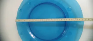 Set arredo in vetro blu