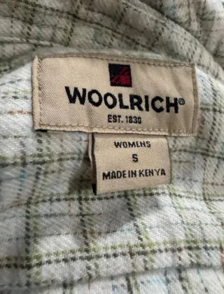 Camicia Woolrich donna beige/verde