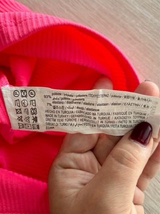 Vestito Pull&Bear Fucsia a Costine Attillato XS