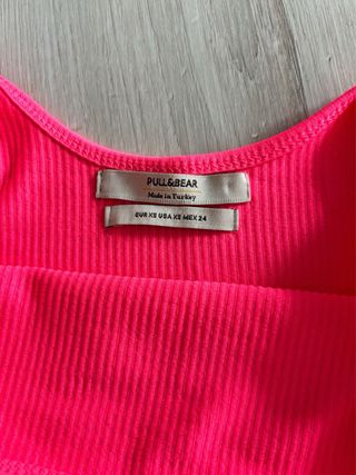Vestito Pull&Bear Fucsia a Costine Attillato XS