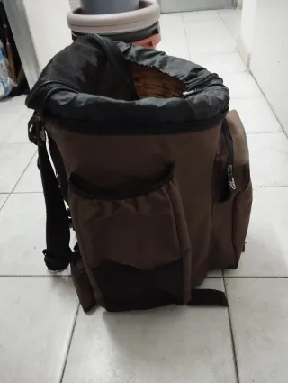 Mochila Marrón Cesta Setas