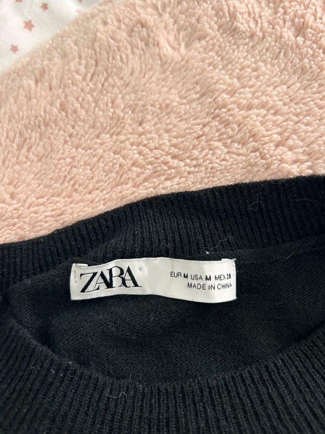 Jersey Zara Mujer Negro Talla M