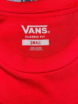 Camiseta Vans Roja Talla S
