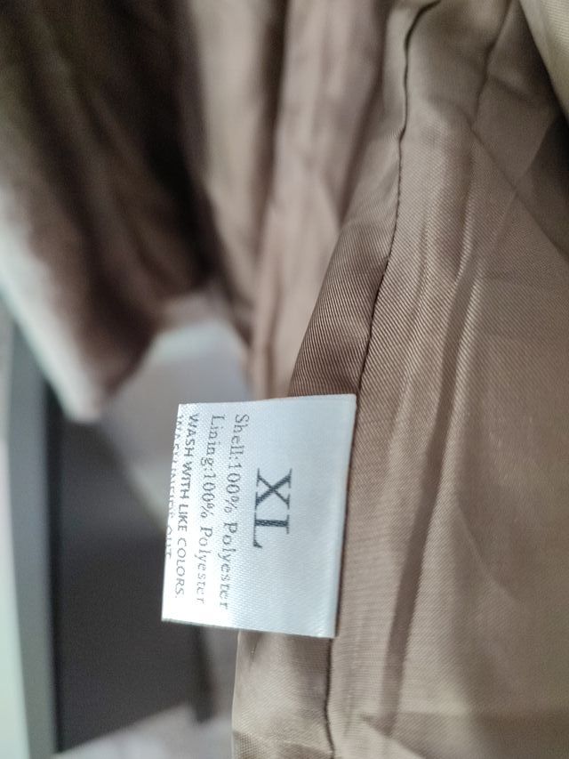 Cappotto pelliccia sintetica marrone/grigio e 54 5