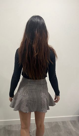 Falda pantalón con volantes