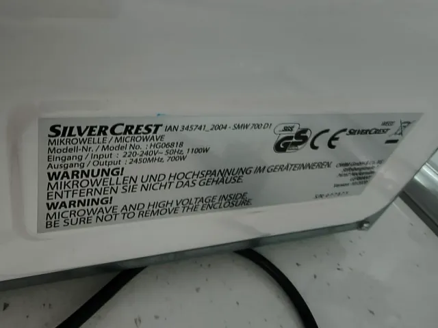 Microondas Silvercrest