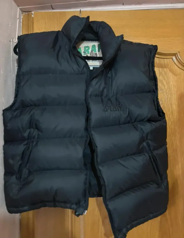 Chaleco Aran de pluma negro