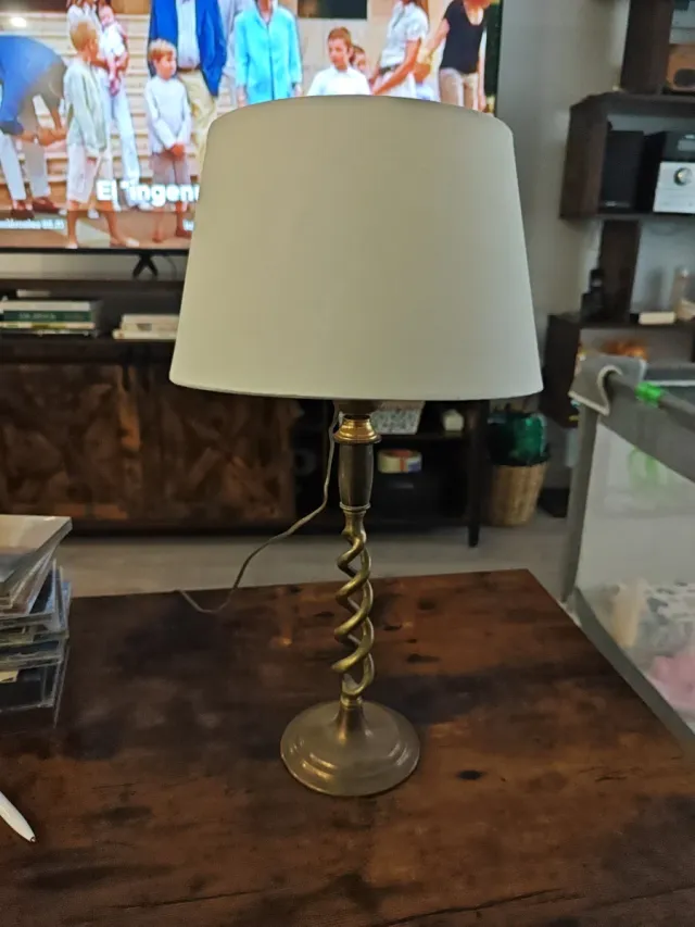 Lámpara Antigua Cobre Espiral