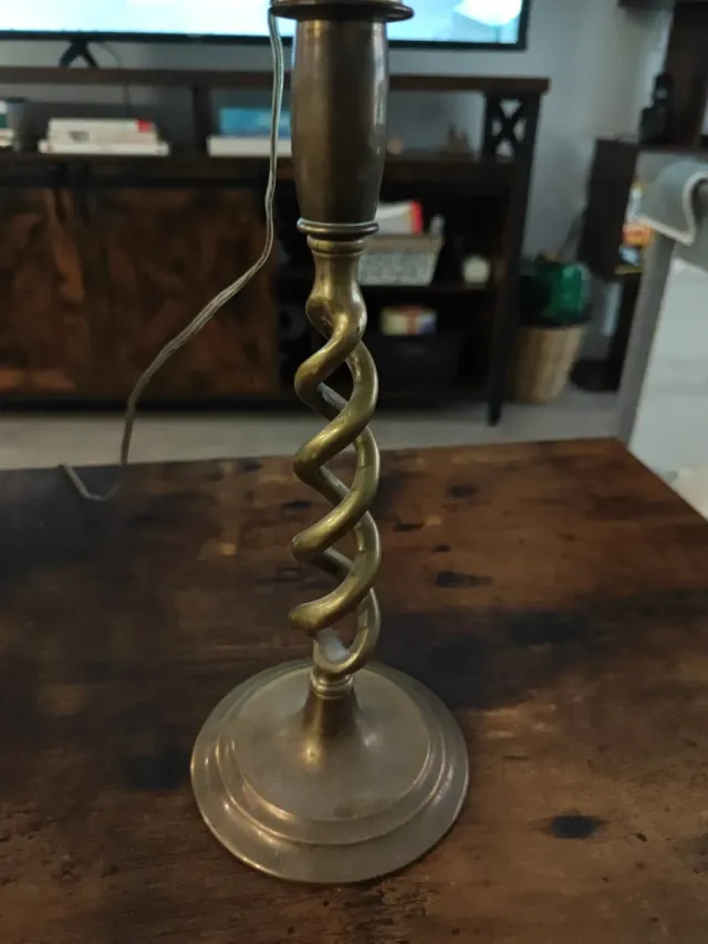 Lámpara Antigua Cobre Espiral