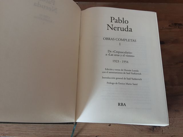 Pablo Neruda. Obres completas I. RBA.