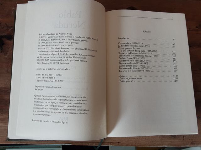 Pablo Neruda. Obres completas I. RBA.