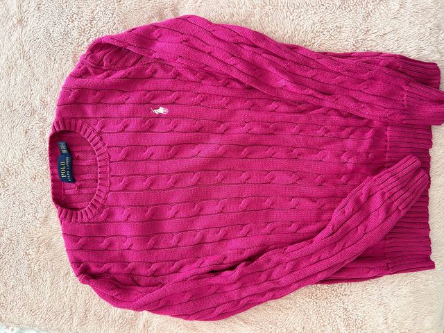 Jersey Polo Ralph Lauren rosa trenzado