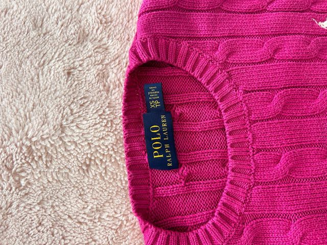 Jersey Polo Ralph Lauren rosa trenzado