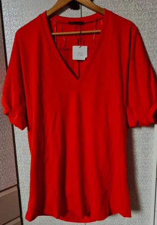 Vestido corto oversize manga murciélago Zara nuevo