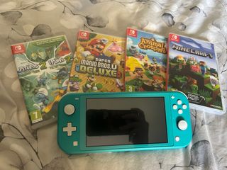 Nintendo Switch Lite Turquesa + 4 Juegos