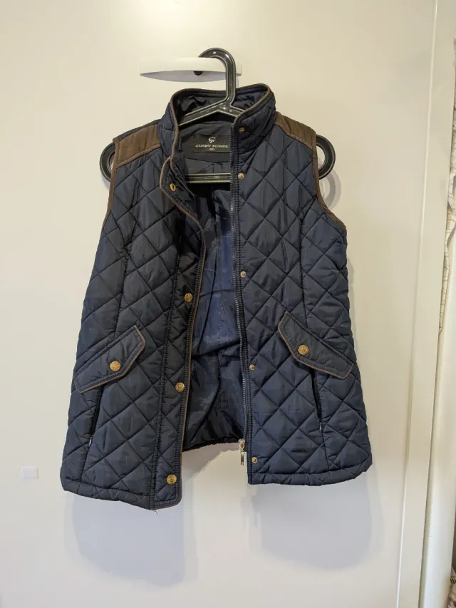 Chaleco acolchado mujer, bolsillos, talla M.