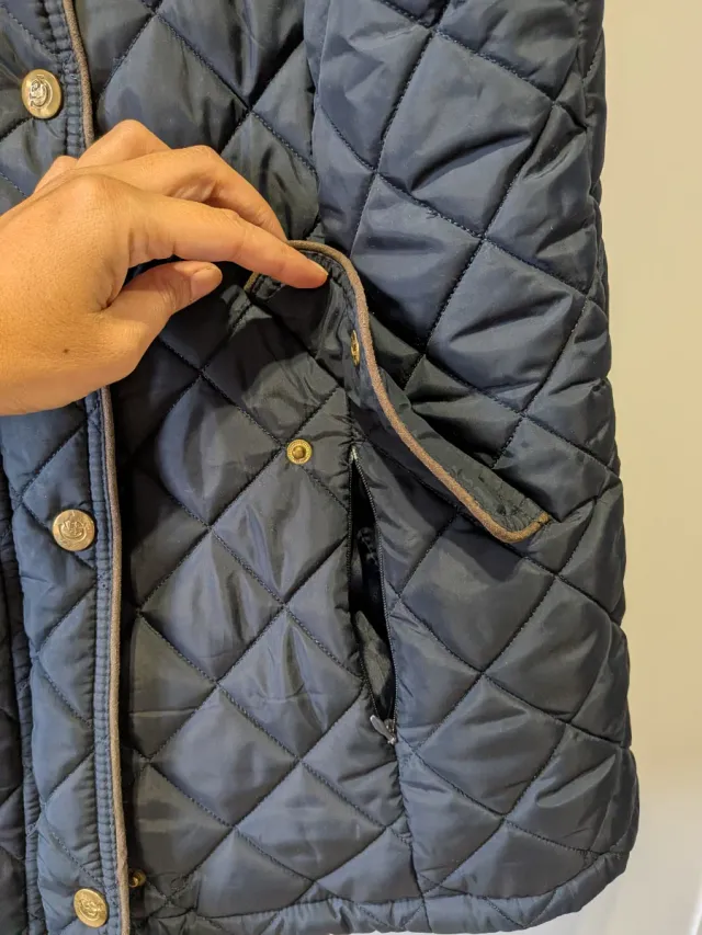 Chaleco acolchado mujer, bolsillos, talla M.