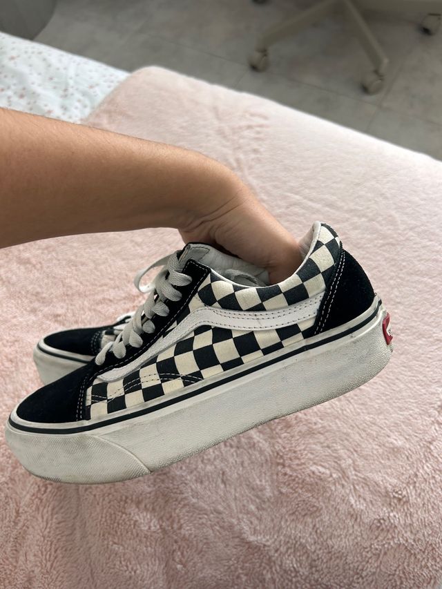 Zapatillas Vans Old Skool Plataforma Checkerboard