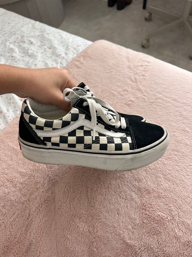 Zapatillas Vans Old Skool Plataforma Checkerboard