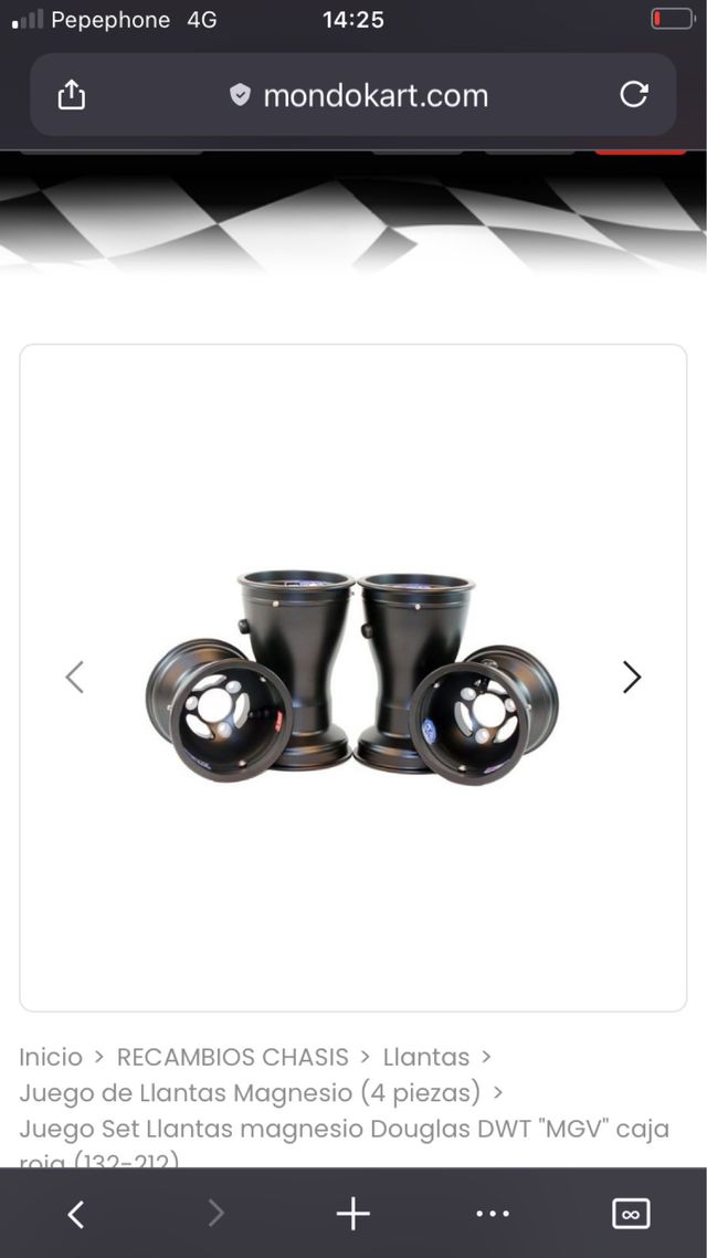 Llantas Kart DWT Negras