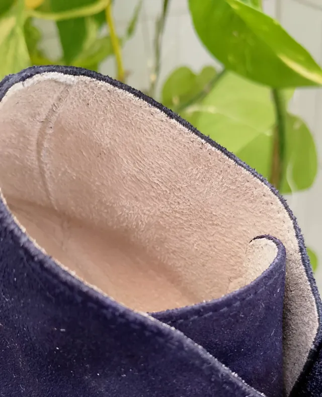 Zapatos niño piel azul marino