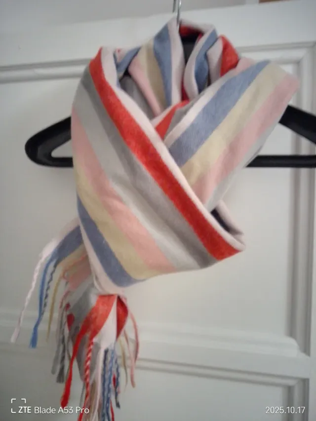 Bufanda de rayas multicolor