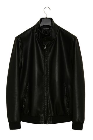 Giubbotto uomo Piombo in pelle nera