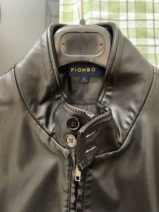 Giubbotto uomo Piombo in pelle nera