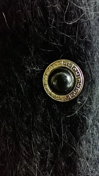 Jersey Lana Vintage Bordado Flor Negra