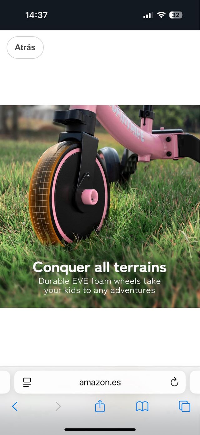 Bici Equilibrio Evolutiva Rosa