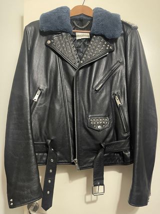 Chaqueta Cuero Sandro Tachuelas Talla L