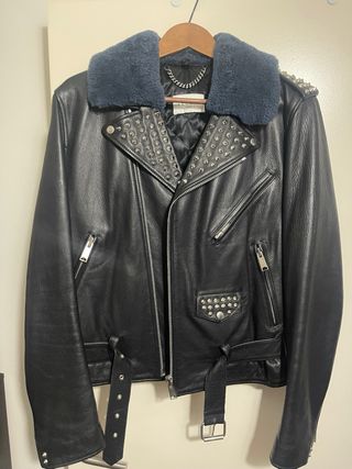 Chaqueta Cuero Sandro Tachuelas Talla L