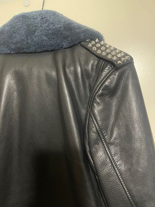 Chaqueta Cuero Sandro Tachuelas Talla L