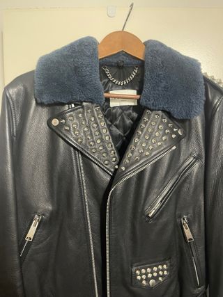 Chaqueta Cuero Sandro Tachuelas Talla L