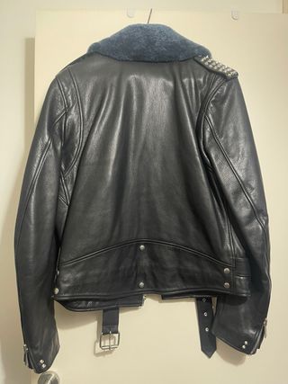 Chaqueta Cuero Sandro Tachuelas Talla L