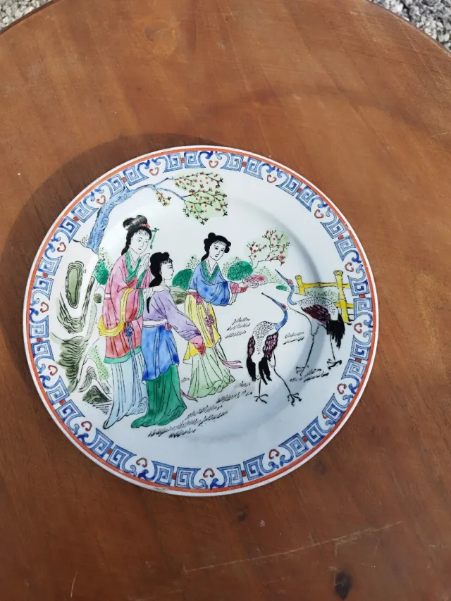 Plato decorativo chino porcelana