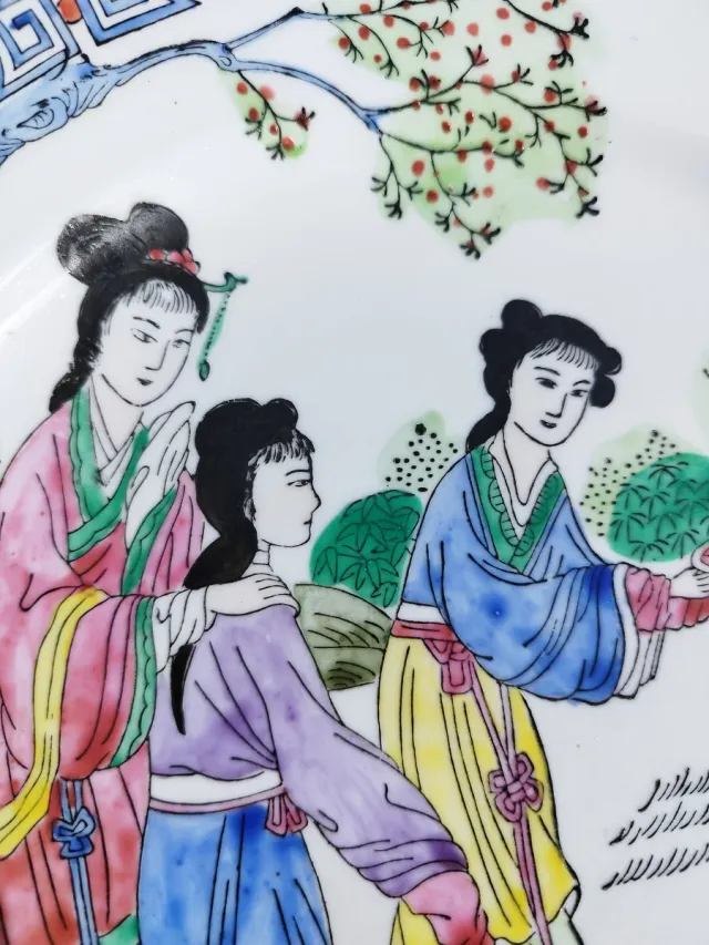 Plato decorativo chino porcelana