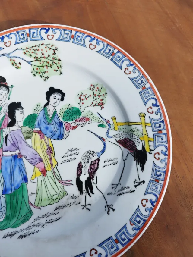 Plato decorativo chino porcelana