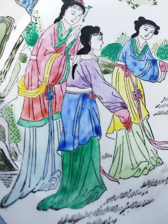 Plato decorativo chino porcelana