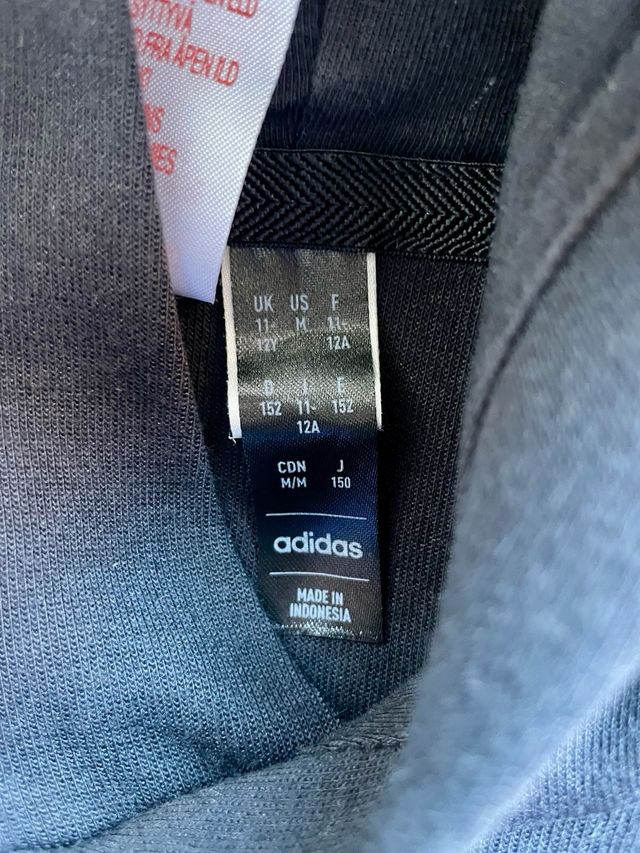 Felpa Adidas Nera - tg M - 11/12 anni