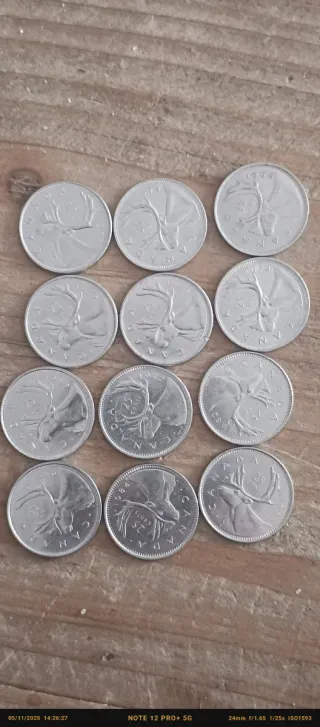 Lotto di monete canadesi